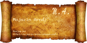 Mojszin Arnó névjegykártya